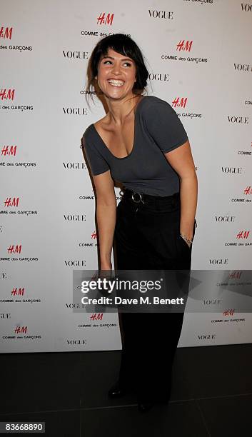 Gemma Arterton attends the VIP preview of the new Comme Des Garcons collection for H&M, at H&M Regent Street on November 12, 2008 in London, England.