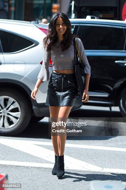 Model Ashika Pratt attends call backs for the 2017 Victoria's Secret Fashion Show in Midtown on August 21, 2017 in New York City.