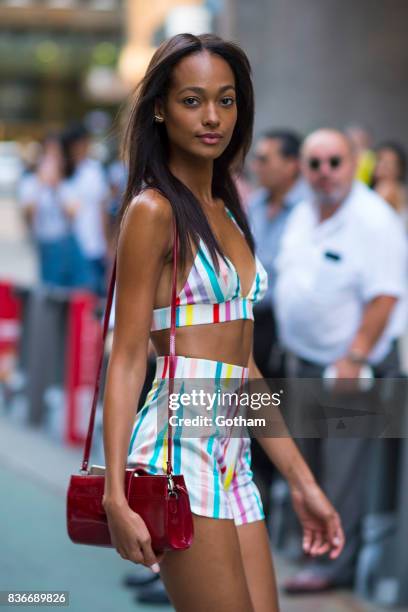 Model Melie Tiacoh attends call backs for the 2017 Victoria's Secret Fashion Show in Midtown on August 21, 2017 in New York City.