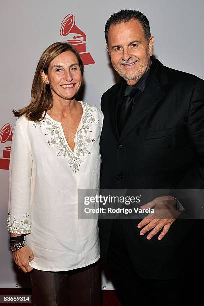 Personality Raul de Molina and Millie de Molina arrive at the 9th Annual Latin GRAMMY Awards Person Of The Year honoring Gloria Estefan held at the...