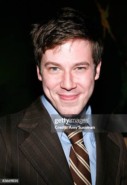 Actor John Gallagher, Jr. Attends the after party for the world premiere of "Farragut North" at The Cutting Room on November 12, 2008 in New York...