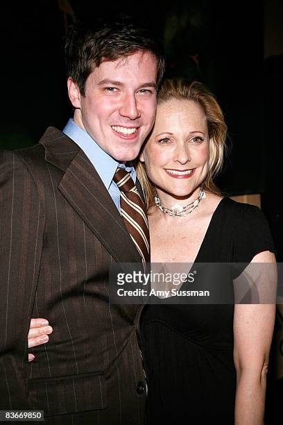 Actor John Gallagher, Jr. And actress Kate Blumberg attend the after party for the world premiere of "Farragut North" at The Cutting Room on November...
