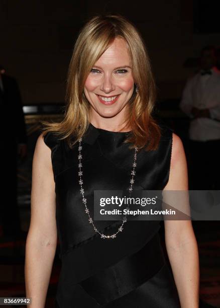 Actress Amy Ryan attends an event honoring Ben Stiller hosted by the Museum of the Moving Image at Cipriani 42nd Street November 12, 2008 in New York...