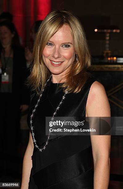 Actress Amy Ryan attends an event honoring Ben Stiller hosted by the Museum of the Moving Image at Cipriani 42nd Street November 12, 2008 in New York...