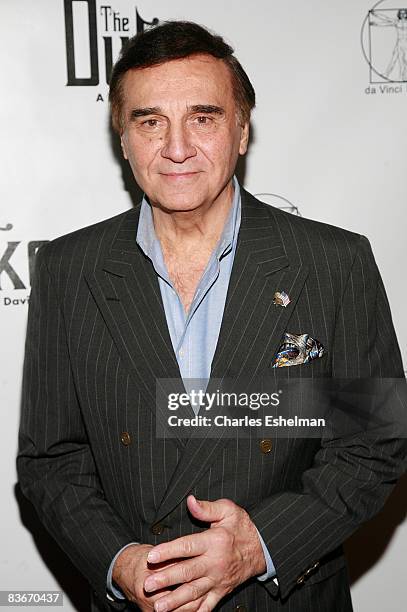 Actor Tony Lo Bianco arrives at the New York Premiere of "The Dukes" at ANC Theaters 19 on November 12, 2008 in New York City.