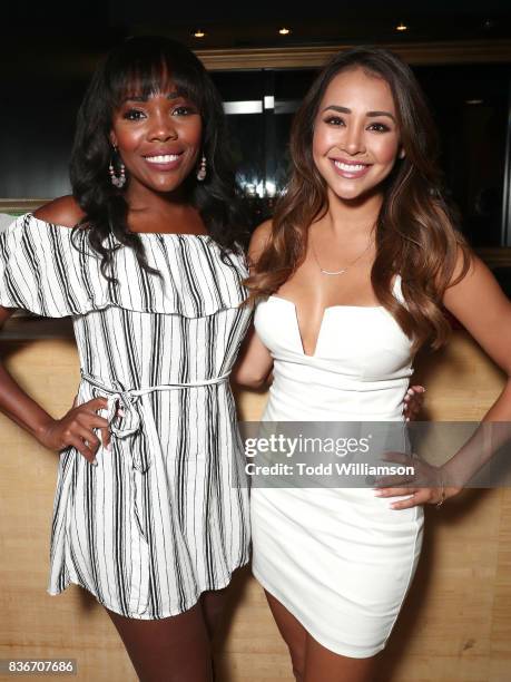 Jasmine Goode and Danielle Lombard attend a "Bachelor In Paradise" Viewing Party on August 21, 2017 in Los Angeles, California.