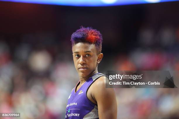 Danielle Robinson of the Phoenix Mercury during the Connecticut Sun Vs Phoenix Mercury, WNBA regular season game at Mohegan Sun Arena on August 20th,...