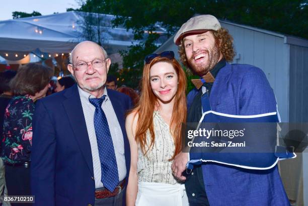 Tom Gorney, Kate Miller and T.J. Miller attend ARF's Bow Wow Meow Ball at ARF Adoption Center on August 19, 2017 in Wainscott, NY.