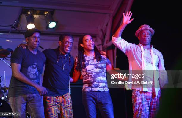 Vernon Reid, Will Calhoun, Corey Glover & Doug Wimbish of Living Colour perform live at Downtown Hampton on August 19, 2017 in Hampton, Virginia.