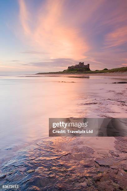 bamburgh castle - northumberland stock pictures, royalty-free photos & images