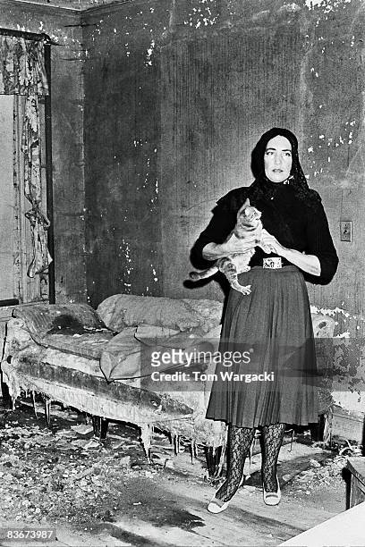Edith Bouvier Beale at her home 'Grey Gardens' on January 8, 1972 in New York, United States.
