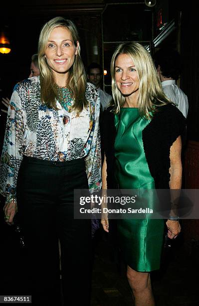 Jamie Tisch and Crystal Lourd attend a dinner for Alberta Ferretti, hosted by Vogue, at Bar Marmont on November 12, 2008 West Hollywood California