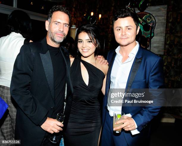 Francisco Denis, Andrea Londo and Arturo Castro attend "Narcos" Season 3 New York Screening - After Party at Stage 48 on August 21, 2017 in New York...