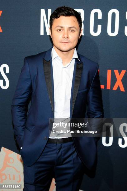 Arturo Castro attends "Narcos" Season 3 New York Screening - Arrivals at AMC Lincoln Square 13 Theater on August 21, 2017 in New York City.