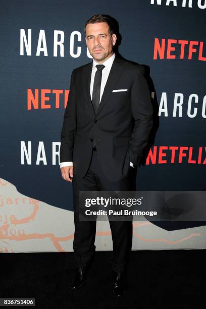 Pepe Rapazote attends "Narcos" Season 3 New York Screening - Arrivals at AMC Lincoln Square 13 Theater on August 21, 2017 in New York City.