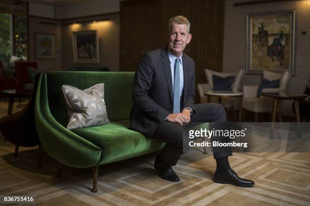 Fritz Joussen, chief executive officer of TUI AG, poses for a photograph following an interview in London, U.K., on Monday, Aug. 21, 2017. Tunisia is...