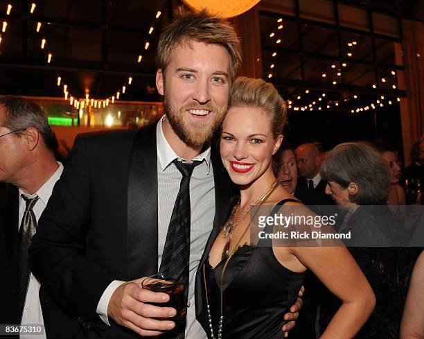 Lady Antebellum's Charles Kelley and Girlfriend Cassie McConnell attendsThe 42nd Annual CMA Awards - Capitol Records Post Party at Lime on November...