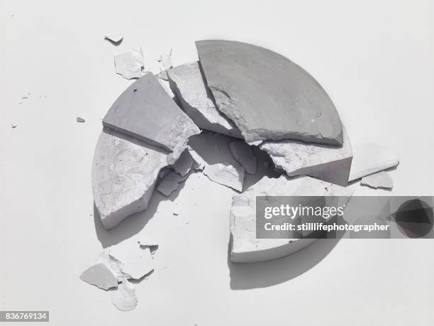 broken circle concrete block - broken concrete stock pictures, royalty-free photos & images