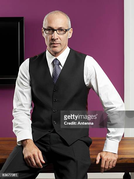 portrait of a tailor - skjorta och slips bildbanksfoton och bilder