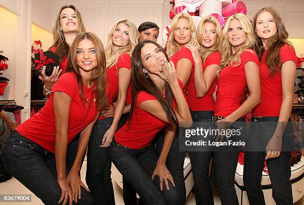 Models Alessandra Ambrosio, Miranda Kerr, Marisa Miller, Selita Ebanks, Adriana Lima, Karolina Kurkova, Doutzen Kroes, Heidi Klum, and Behati...