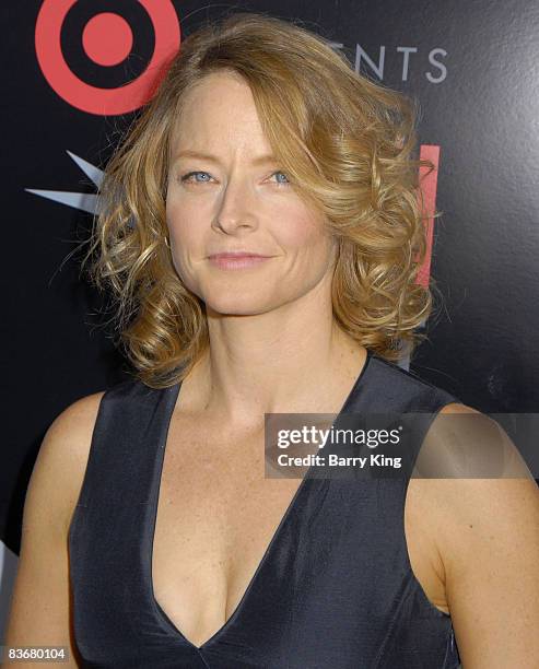 Actress Jodie Foster arrives at the AFI Night at the Movies presented by TARGET at the Arclight Theater on October 1, 2008 in Hollywood, California.