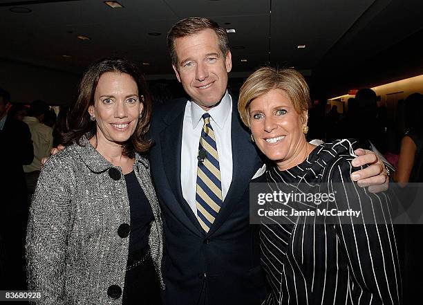 Jane Stoddard Williams , Brian Williams and Suze Orman attend TIME's Person of the Year Luncheon at Time & Life Building on November 13, 2008 in New...