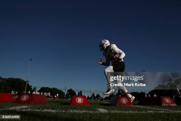 General view is seen during a Stanford University training session at Moore Park on August 22, 2017 in Sydney, Australia.