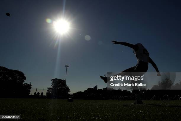 Jet Toner during a Stanford University training session at Moore Park on August 22, 2017 in Sydney, Australia.