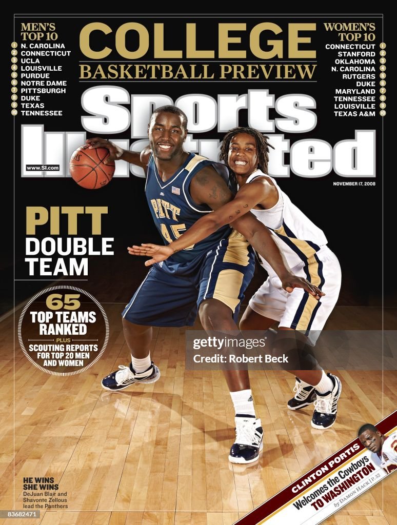 University of Pittsburgh DeJuan Blair and Shavonte Zellous, 2008 College Basketball Preview Issue