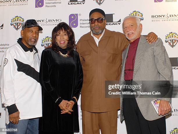 From left, Leon Huff, Jean Carne, Kenny Gamble and Joe Tarsia of Sigma Sound pose for photos at PBS Presents "Love Train: The Sound Of Philadelphia"...