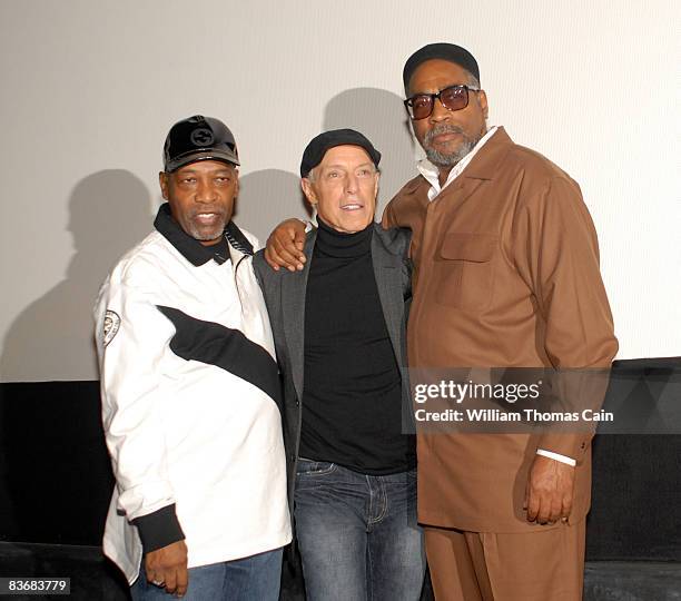 Leon Huff, Jerry Blavat, and Kenny Gamble pose for photos at PBS Presents "Love Train: The Sound Of Philadelphia" Premiere Screening November 13,...