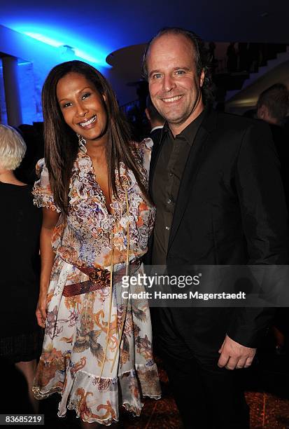 Peter Olsson and his girlfriend Marie attend the afterparty attend the afterparty for the 2008 GQ Men of the Year Award on November 13, 2008 in...