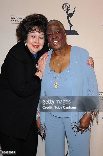 Jane Withers and Linda Hopkins pose for a picture at the premiere of 'Mitzi Gaynor: Razzle Dazzle! The Special Years' at the Leonard H. Goldenson...