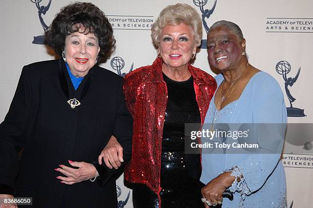 Jane Withers, Mitzi Gaynor and Linda Hopkins pose for a picture at the premiere of 'Mitzi Gaynor: Razzle Dazzle! The Special Years' at the Leonard H....