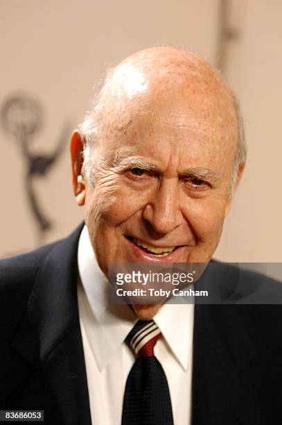 Carl Reiner poses for a picture at the premiere of 'Mitzi Gaynor: Razzle Dazzle! The Special Years' at the Leonard H. Goldenson Theatre November 13,...
