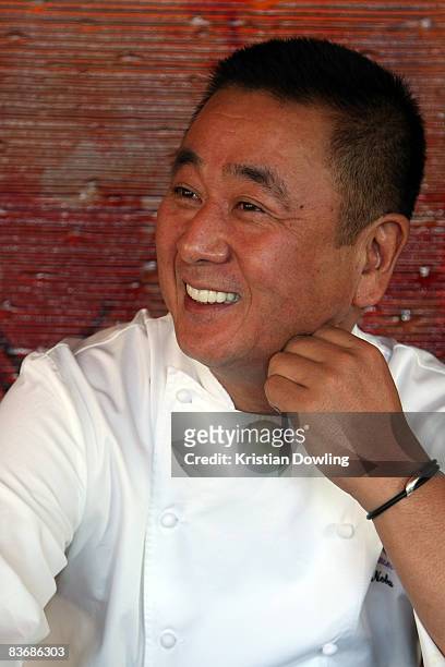Chef Nobu Matsuhisa poses during the official launch of 'Friday Night Apertivo' at the Nobu, Crown Riverside Restaurant on November 14, 2008 in...