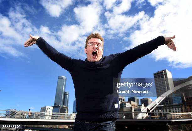 Actor and comedian Rhys Darby poses during a photo shoot in Melbourne, Victoria.
