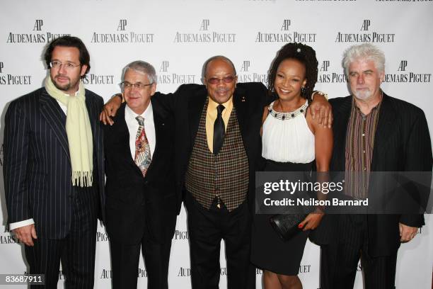 President and CEO of Audemars Piguet, Francois-Henry Bennahmias, Claude Nobs, producer Quincy Jones and recording artists Siedah Garrett and Michael...