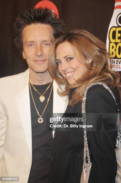 Musician Billy Morrison and his wife Jennifer Morrison attend the VH1 classic rock autism celebrity bowl off on November 13, 2008 at the Lucky...