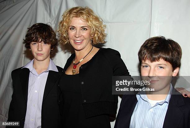 Actress Natasha Richardson and her sons Micheal Neeson and Daniel Neeson attend the "Billy Elliot The Musical" opening night on Broadway at the...