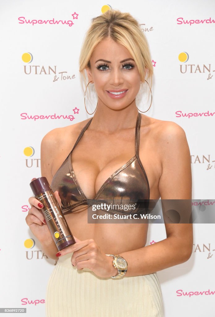 'UTan & Tone' Superdrug Launch With Olivia Attwood - Photocall