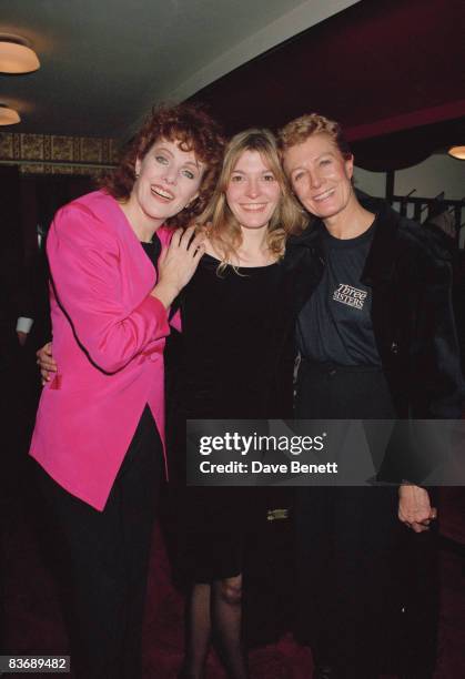 From left to right, actresses Lynn Redgrave, Jemma Redgrave and Vanessa Redgrave, 12th December 1990. Lynn and Vanessa are sisters and Jemma is their...