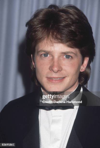 Canadian actor Michael J. Fox attends the Academy Awards at the Dorothy Chandler Pavilion, Los Angeles, California, March 24, 1986.