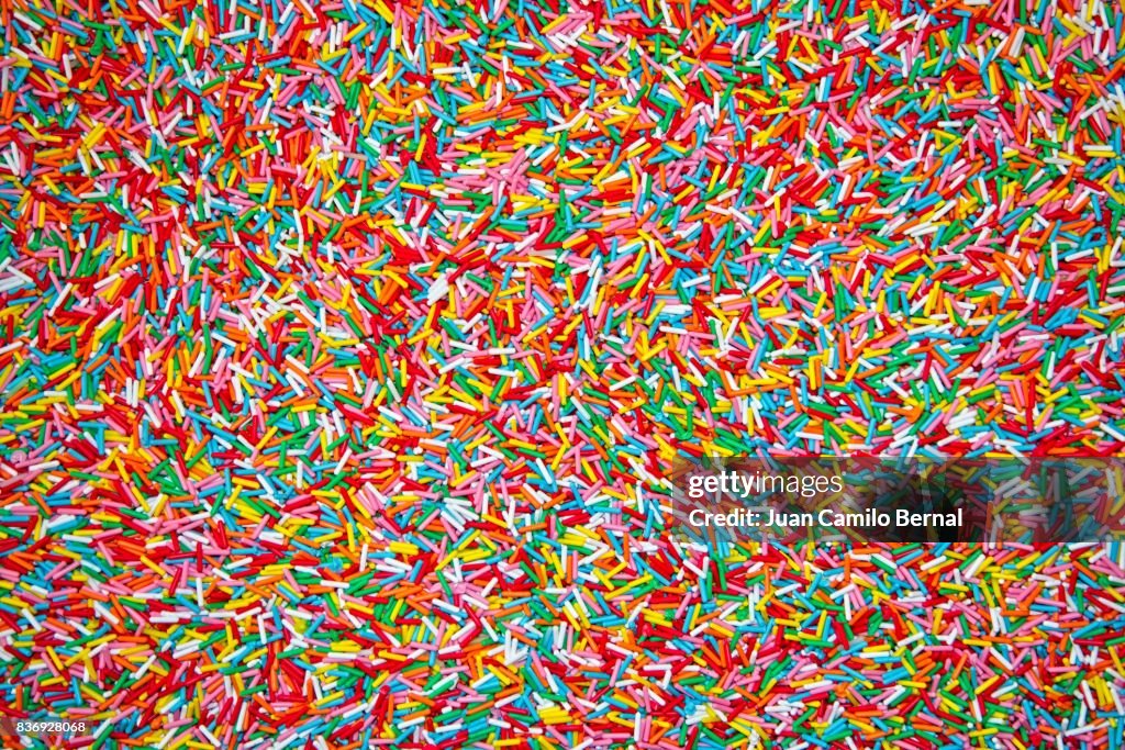 Background made with thousands of multicolored sprinkles