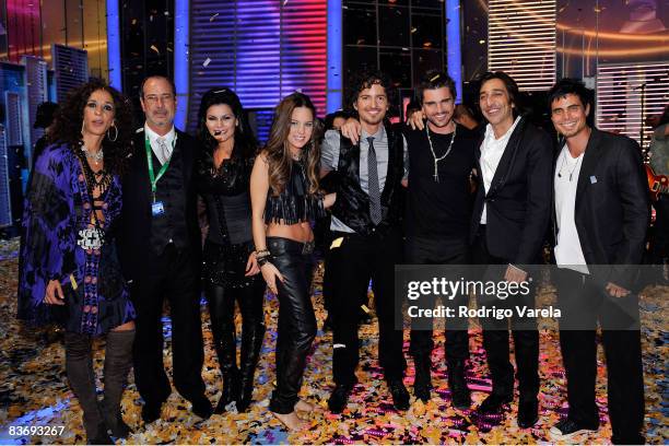 Musicians Rosario, Cisco Suarez, Olga Tanon, Belinda, Tommy Torres, Juanes, Antonio Carmona and Jeremias perform at the 9th Annual Latin GRAMMY...