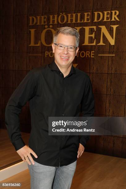 The investor Frank Thelen poses during the photo call for the fourth season of the TV show 'Die Hoehle der Loewen' on August 22, 2017 in Cologne,...