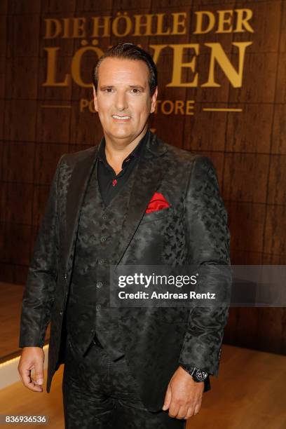 The investor Ralf Duemmel poses during the photo call for the fourth season of the TV show 'Die Hoehle der Loewen' on August 22, 2017 in Cologne,...