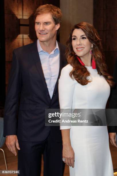 The investors Carsten Maschmeyer and Judith Williams pose during the photo call for the fourth season of the TV show 'Die Hoehle der Loewen' on...