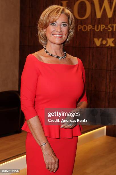 The investor Dagmar Woehrl poses during the photo call for the fourth season of the TV show 'Die Hoehle der Loewen' on August 22, 2017 in Cologne,...