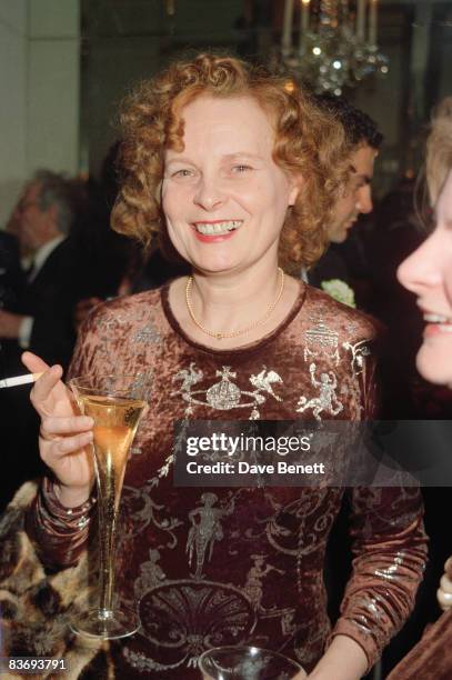 Fashion designer Vivienne Westwood, winner of Designer of the Year, attends the British Fashion Awards, circa 1991, in London, England.